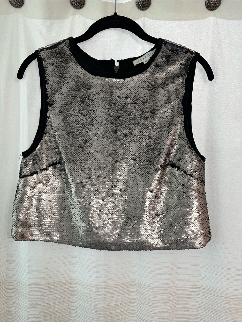 Stella Luce Sequin Sleeveless Crop Top - fits S/M